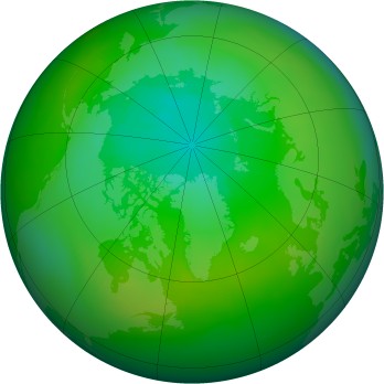 Arctic ozone map for 1982-08
